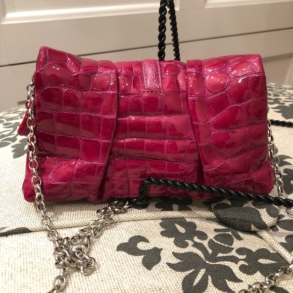 Brighton Fuchsia Pink Patent Leather Crossbody - Picture 5 of 7